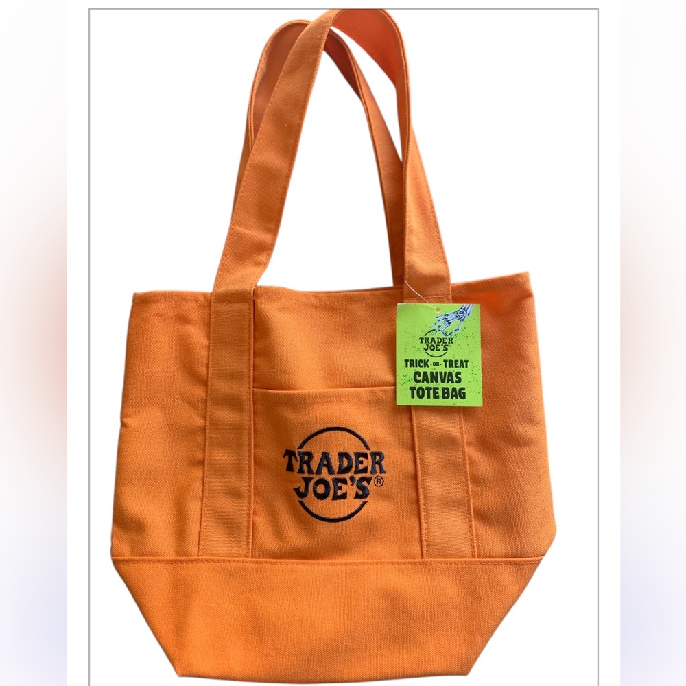 *NWT Trader Joe's Orange Canvas Small Tote Bag *SPECIAL EDITION*